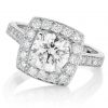 AURORA HALO – Round cushion diamond halo engagement ring