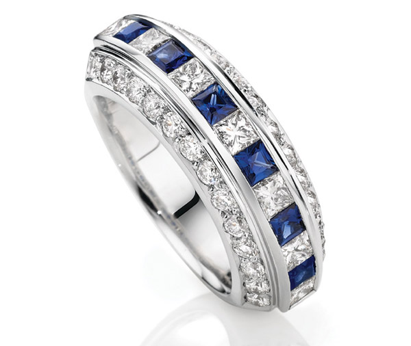 AZUL – Channel set sapphire And diamond dress ring