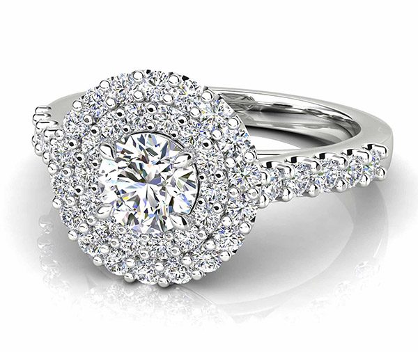 Bella Rose double halo diamond ring