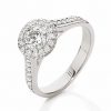 CORONA HALO – Bezel set diamond halo engagement ring