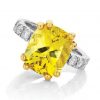 Canary Magic Heliodor and diamond dress ring