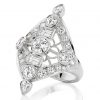 Gatsby Filigree multi diamond dress ring