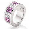 Cherry Blossom - Pink sapphire & diamond pave dress ring