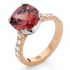 Plum Rose Zircon & diamond dress ring