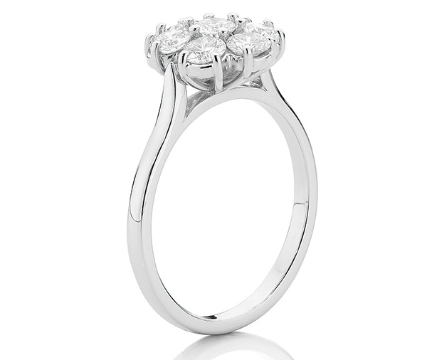 Daisy Daisy Diamond Cluster Engagement Ring