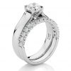 Debonair Solitaire Forever wide band ring set