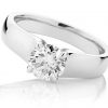 DEBONAIR SOLITAIRE – Solitaire diamond wide band ring