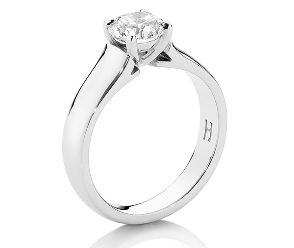 Debonair Solitaire Solitaire Diamond Wide Band Ring