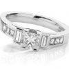 Deco Diamond Princess Cut engagement ring
