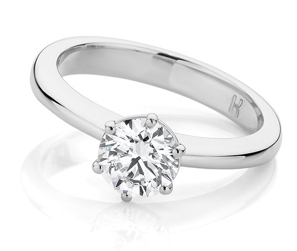 Belinda Fine Round Diamond Solitaire Engagement Ring