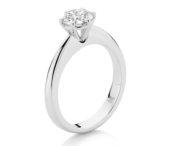 Belinda Fine Round Diamond Solitaire Engagement Ring