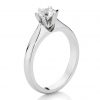 EMMA – Hand pierced round diamond solitaire engagement ring
