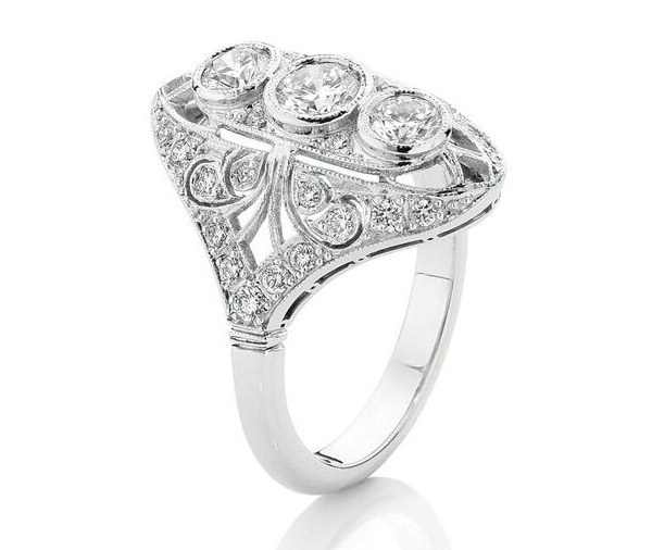 Harriette Vintage Diamond Dress Ring