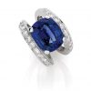 MIDNIGHT MOON – Diamond and Ceylon Sapphire dress ring