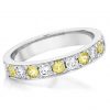 MELLO YELLO – Diamond and yellow Sapphire band style ring