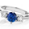 Oxford Diamond Trinity - Trilogy sapphire & diamond ring