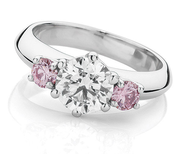 PINK DREAMS – Pink diamond trilogy engagement ring