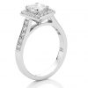 Radiance Halo radiant cut diamond ring