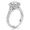 RADIANCE CLUSTER – Round brilliant cut diamond halo engagement ring