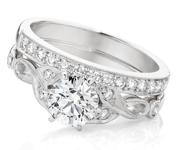 RUMBA FOREVER – 1940S engagement & wedding ring set