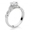 RUMBA – 1940s millegrained diamond engagement ring