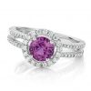 Sapphire Orbit - Pink sapphire & diamond ring