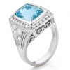 Vintage Aqua - Aquamarine & diamond vintage ring