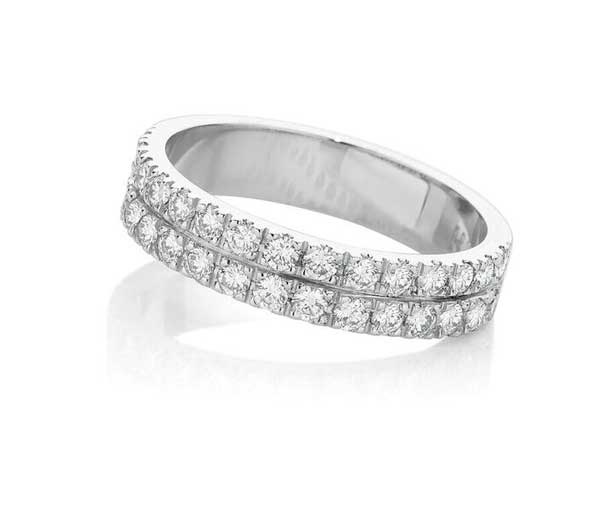 FOREVER DOUBLE NOVA – Double row diamond wedding ring