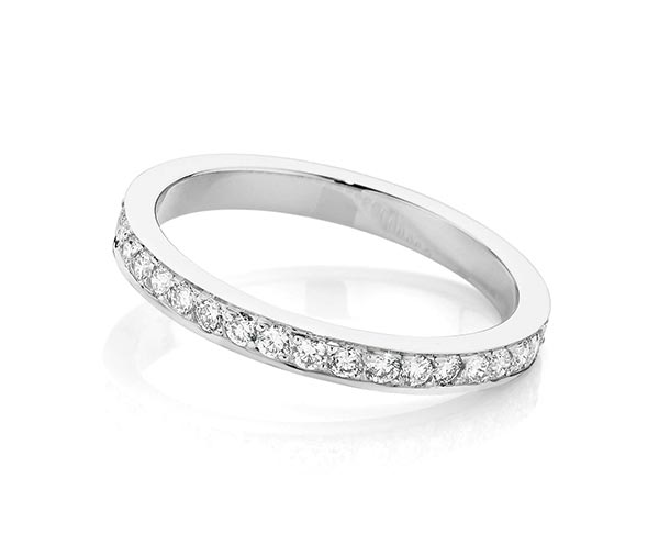 Circle Grain Set Diamond Wedder Wedding Rings Sydney