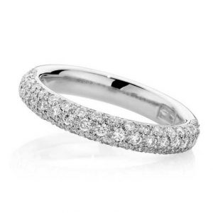 FOREVER PAVE – Pave diamond wedding band