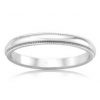 WHITE ANIKO – Millegrained half rounded wedding band