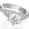 Asmika – Round brilliant diamond twist engagement ring