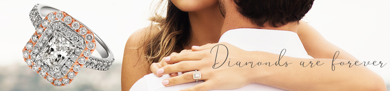 elegantly designed diamond engagement rings