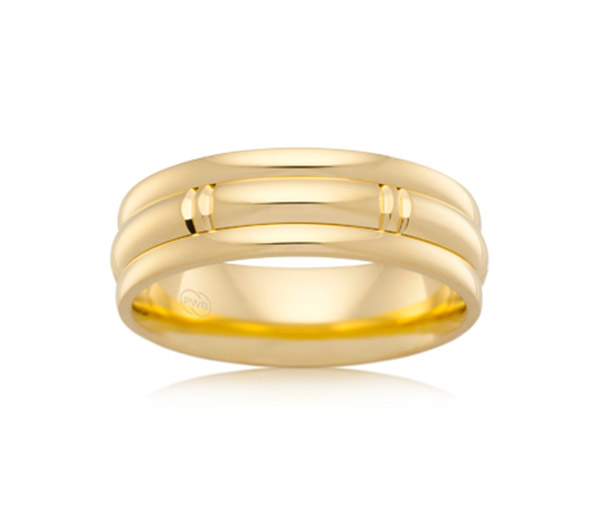 Urban J2106 mens gold wedding ring