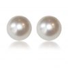 Luminous Studs: South sea pearl stud earrings with posts and butterfy fittings