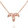 Rose Gold Diamond Leaf Necklace