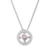 PINK WHEEL PENDANT – Pink diamond halo pendant