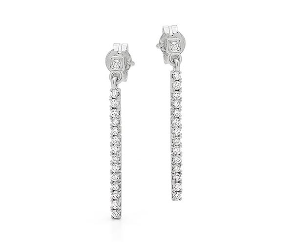 SPARKLE DROPS – Micro claw diamond drop earrings