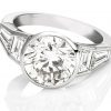 Wendy: white gold art deco style diamond engagement ring