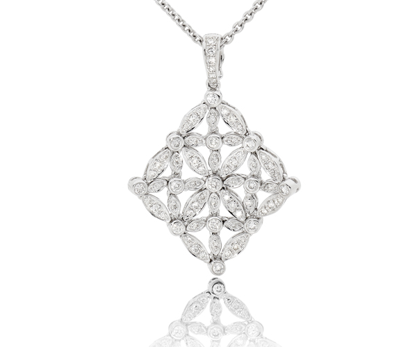 G2908 Diamond Shape Marquise Round Diamond Pendant VINTAGE MARQUISE – VINTAGE DIAMOND PENDANT