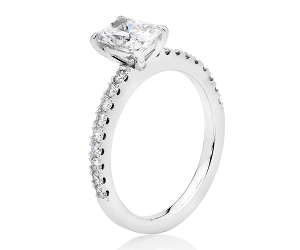 Petra Radiant Cut Micro Claw Diamond Ring