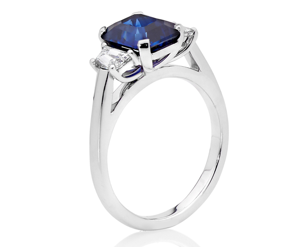 Nina Ceylon Sapphire And Cadi Cut Diamond Ring