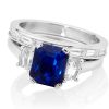 NINA MAY FOREVER – Sapphire & Diamond Engagement And Wedding ring set