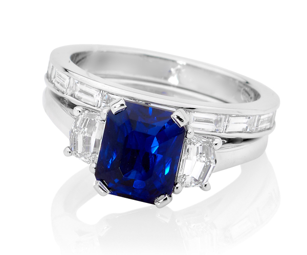 NINA MAY FOREVER – Sapphire & Diamond Engagement And Wedding ring set