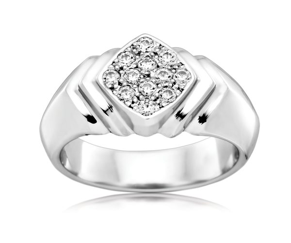DIAMOND ICONIC SIGNET – PAVE DIAMOND SIGNET RING