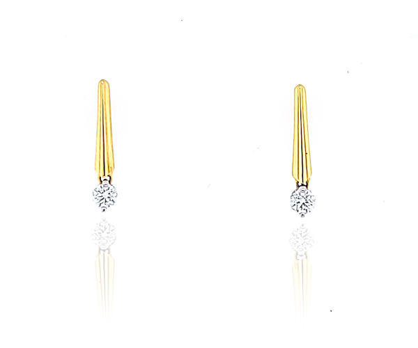 Yellow diamond drop – 18ct yellow and white gold diamond drop