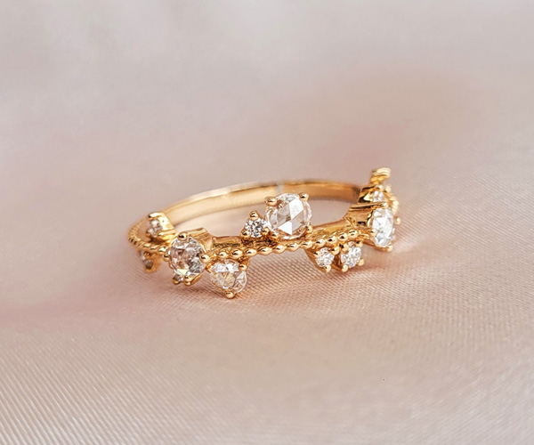 Rose Diamond – Rose gold rose cut diamond ring